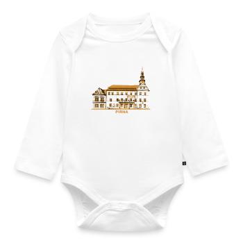 Pirna Town Hall Elbe Saxon Switzerland Saxony - Organic Longsleeve Baby Bodysuit - white - Front