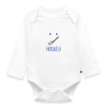 J'peux pas j'ai hockey - Body Bébé bio manches longues - blanc - Devant