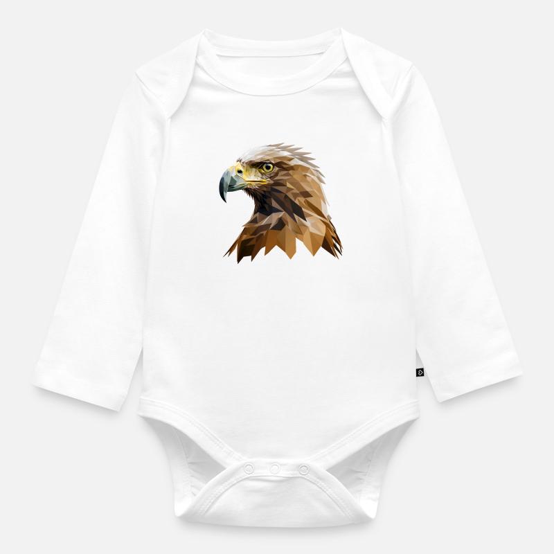 EAGLE - Baby Bio-Langarm-Body - Weiß