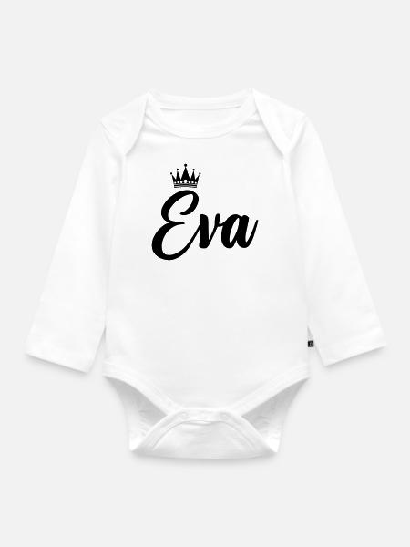 eva - Baby Bio-Langarm-Body - Weiß