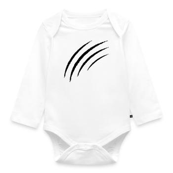claw - Organic Longsleeve Baby Bodysuit - white - Front