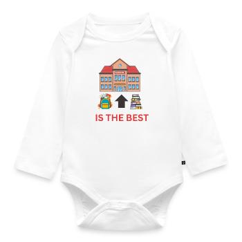 SCHOOL BRAND CLOTHING & ACCESSORIES FOR KIDS - Organic Longsleeve Baby Bodysuit - white - Front