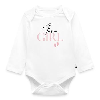 It ́s a Girl - Organic Longsleeve Baby Bodysuit - white - Front