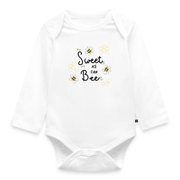 Sweet as can Bee - Baby Bio-Langarm-Body - Weiß - Vorne