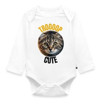 Chaton Trop Cute ! - Body Bébé bio manches longues - blanc - Devant