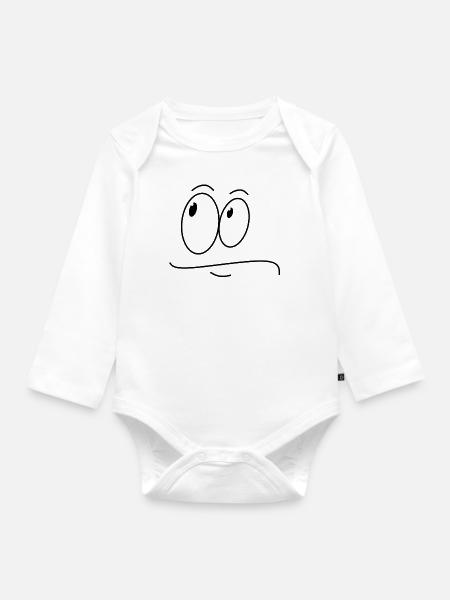 Thinker - Organic Longsleeve Baby Bodysuit - white