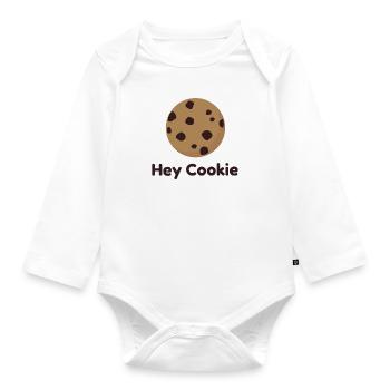 Hey Cookie - Baby Bio-Langarm-Body - Weiß - Vorne