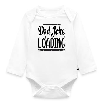 Dad Joke Loading - Baby Bio-Langarm-Body - Weiß - Vorne