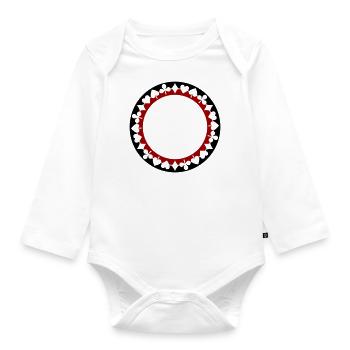 Cartes à jouer Kranz Skat bicolore - Body Bébé bio manches longues - blanc - Devant