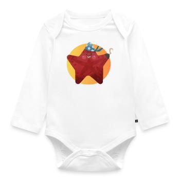 Etoile pirate, à l'attaque ! - Body Bébé bio manches longues - blanc - Devant