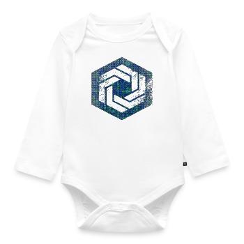 Hexagon-Programmierung Programmierer Codierung geometrisch - Baby Bio-Langarm-Body - Weiß - Vorne