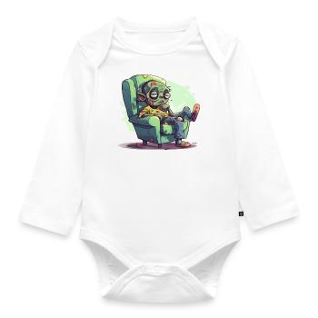 Zombie Relaxation: A Break from the Apocalypse - Organic Longsleeve Baby Bodysuit - white - Front