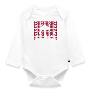 Mushroom - Organic Longsleeve Baby Bodysuit - white - Front