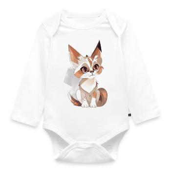 Süße Katze - Baby Bio-Langarm-Body - Weiß - Vorne