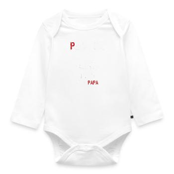 J Peux Pas J ai Chasse avec papa - Body Bébé bio manches longues - blanc - Devant