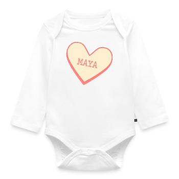 Maya - Baby Bio-Langarm-Body - Weiß - Vorne