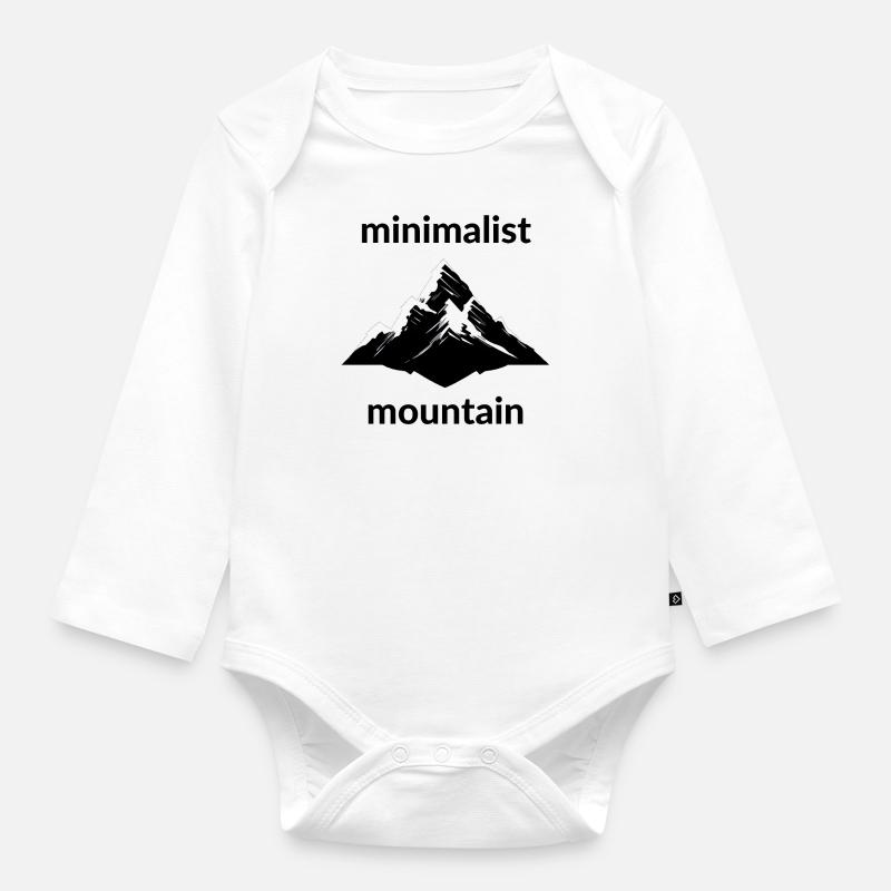 Minimalist Mountain - Baby Bio-Langarm-Body - Weiß