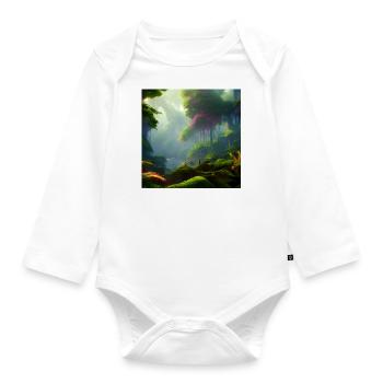 Forêt tropicale 01 - Body Bébé bio manches longues - blanc - Devant