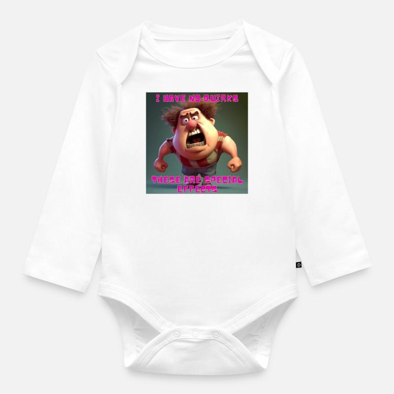 I have no quirks - these are special effects - Baby Bio-Langarm-Body - Weiß