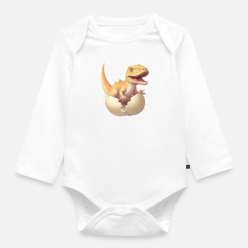Naissance de Dino - Body Bébé bio manches longues - undefined