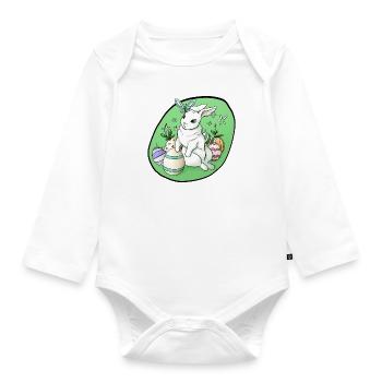 Osterhase - Baby Bio-Langarm-Body - Weiß - Vorne