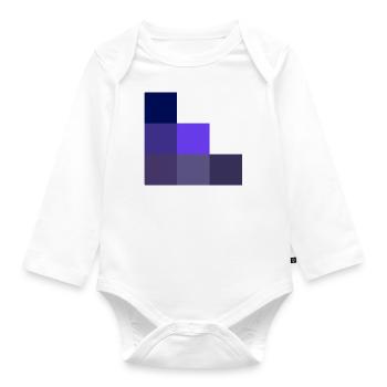 Geometric - Organic Longsleeve Baby Bodysuit - white - Front