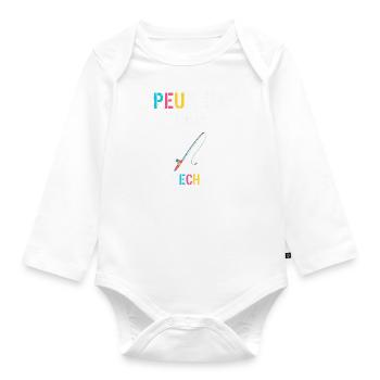 J Peux Pas J Ai Pêche - Body Bébé bio manches longues - blanc - Devant