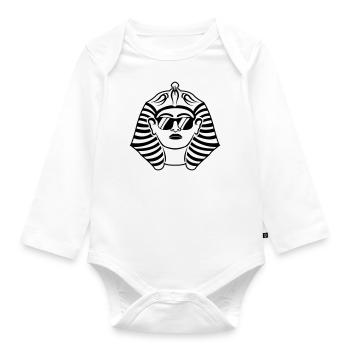Pharaoh Sunglasses - Organic Longsleeve Baby Bodysuit - white - Front