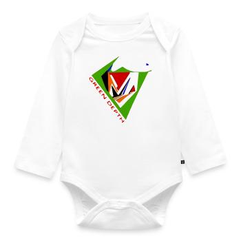 PROFONDEUR VERTE - Body Bébé bio manches longues - blanc - Devant