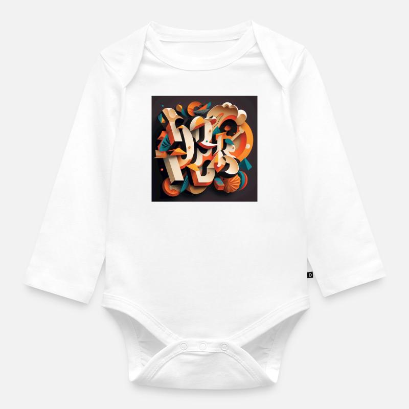 Graffiti - Organic Longsleeve Baby Bodysuit - white