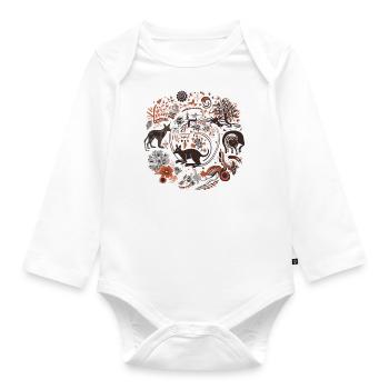 Folklore d'Australie - Body Bébé bio manches longues - blanc - Devant