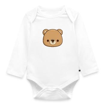 Cuddly Bear Magic - Organic Longsleeve Baby Bodysuit - white - Front