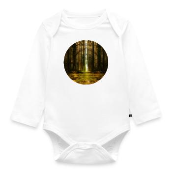 Dark forest - Organic Longsleeve Baby Bodysuit - white - Front