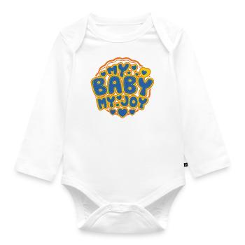 My Baby My Joy - Body Bébé bio manches longues - blanc - Devant