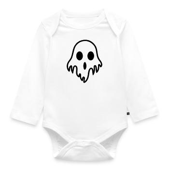 Ghost Ghosts Witching Hour Halloween - Organic Longsleeve Baby Bodysuit - white - Front