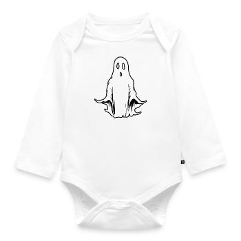 Ghost Ghosts Witching Hour Halloween - Organic Longsleeve Baby Bodysuit - white - Front