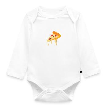 I'm dying for more pizza - Organic Longsleeve Baby Bodysuit - white - Front