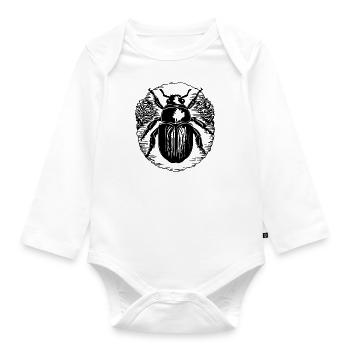 Insekten Krabbeltiere Arthropoden - Baby Bio-Langarm-Body - Weiß - Vorne