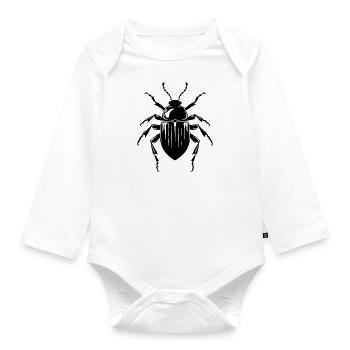 Insekten Krabbeltiere Arthropoden - Baby Bio-Langarm-Body - Weiß - Vorne