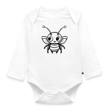 Insekten Krabbeltiere Arthropoden - Baby Bio-Langarm-Body - Weiß - Vorne