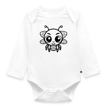 Insekten Krabbeltiere Arthropoden - Baby Bio-Langarm-Body - Weiß - Vorne