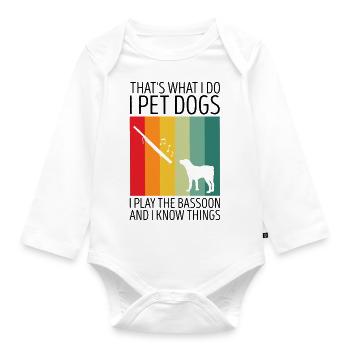 Orchestra and woodwind instrument - Organic Longsleeve Baby Bodysuit - white - Front