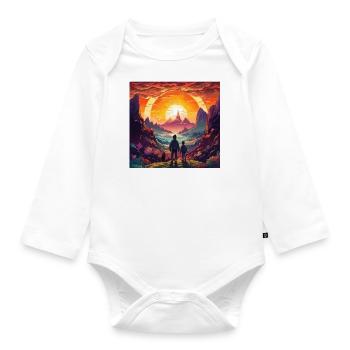 Voyage magique - Body Bébé bio manches longues - blanc - Devant
