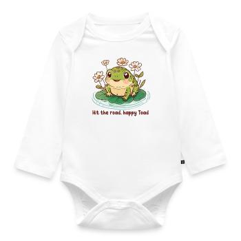 Hit the road, happy Toad - Body Bébé bio manches longues - blanc - Devant