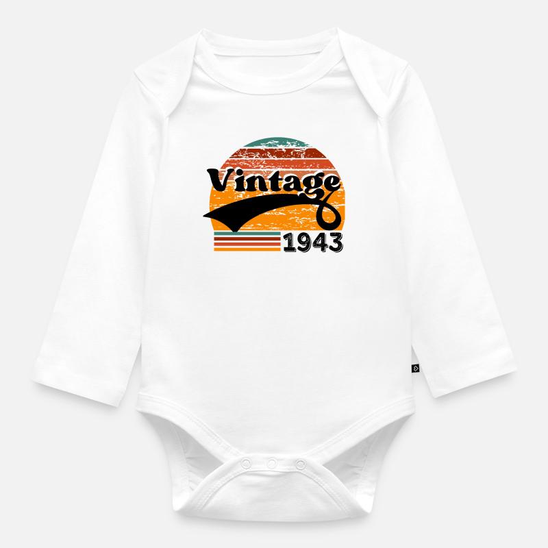 Vintage 1943 - Body Bébé bio manches longues - blanc