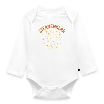 Stars - Stardust - Organic Longsleeve Baby Bodysuit - white - Front