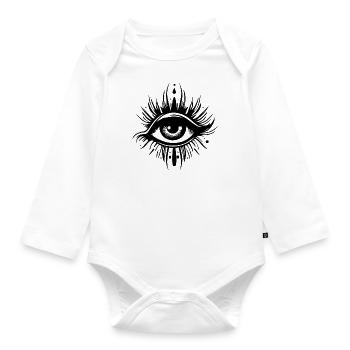 Eye Eyes Ophthalmologist - Organic Longsleeve Baby Bodysuit - white - Front