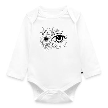 Eye Eyes Ophthalmologist - Organic Longsleeve Baby Bodysuit - white - Front