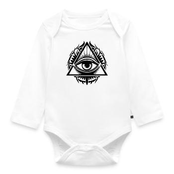 Eye Eyes Ophthalmologist - Organic Longsleeve Baby Bodysuit - white - Front