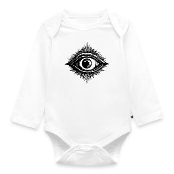 Eye Eyes Ophthalmologist - Organic Longsleeve Baby Bodysuit - white - Front